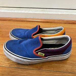 Vans Slip On Suede Sneakers Colorful Size 7.5